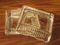 Image of a clear glass ribbed edge trinket box