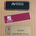 This is a image of three different style name badges and when selected will take the visitor to the name badge home page.