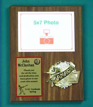 Image of a 9x12 bevel edge fiber board photo plaque