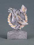This is a image of a gray color resin golf award