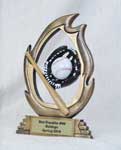 This is a image of a flame with a bat and ball