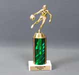 This is a image of a female player dribbling a basketball