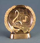 This is a antique gold color wreath music bowl